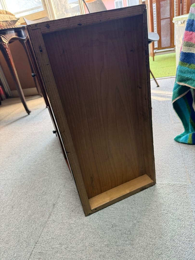 アンティーク 戦前 昭和初期 無垢木製 ライティングビューロー 折畳書斎机