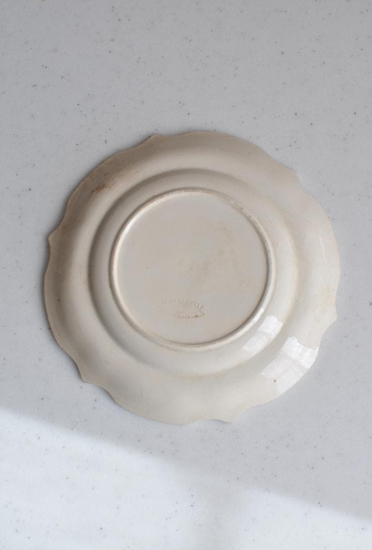 フランスアンティーク　ランヴェルヴィレー　１９世紀　レリーフ皿　　 (3549)