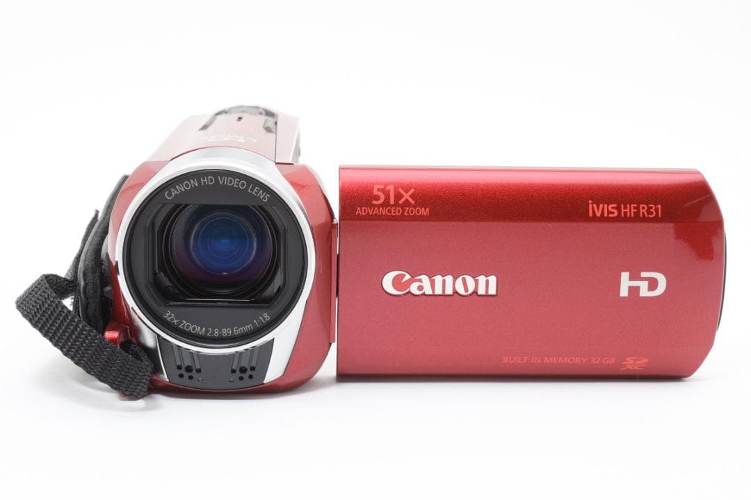 【極美品】Canon ビデオカメラ iVIS HF R31 レッド　動作確認済