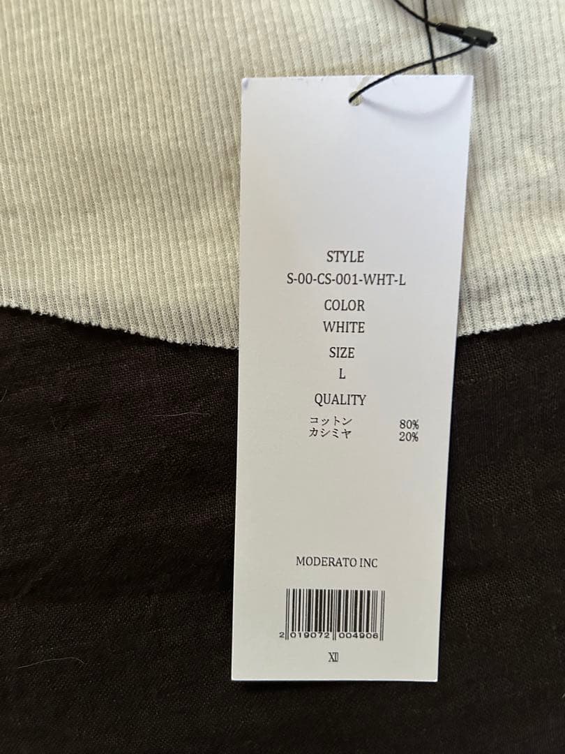 ソージュ soeju カシミア混タートルカットソー オフホワイトL新品タグ付