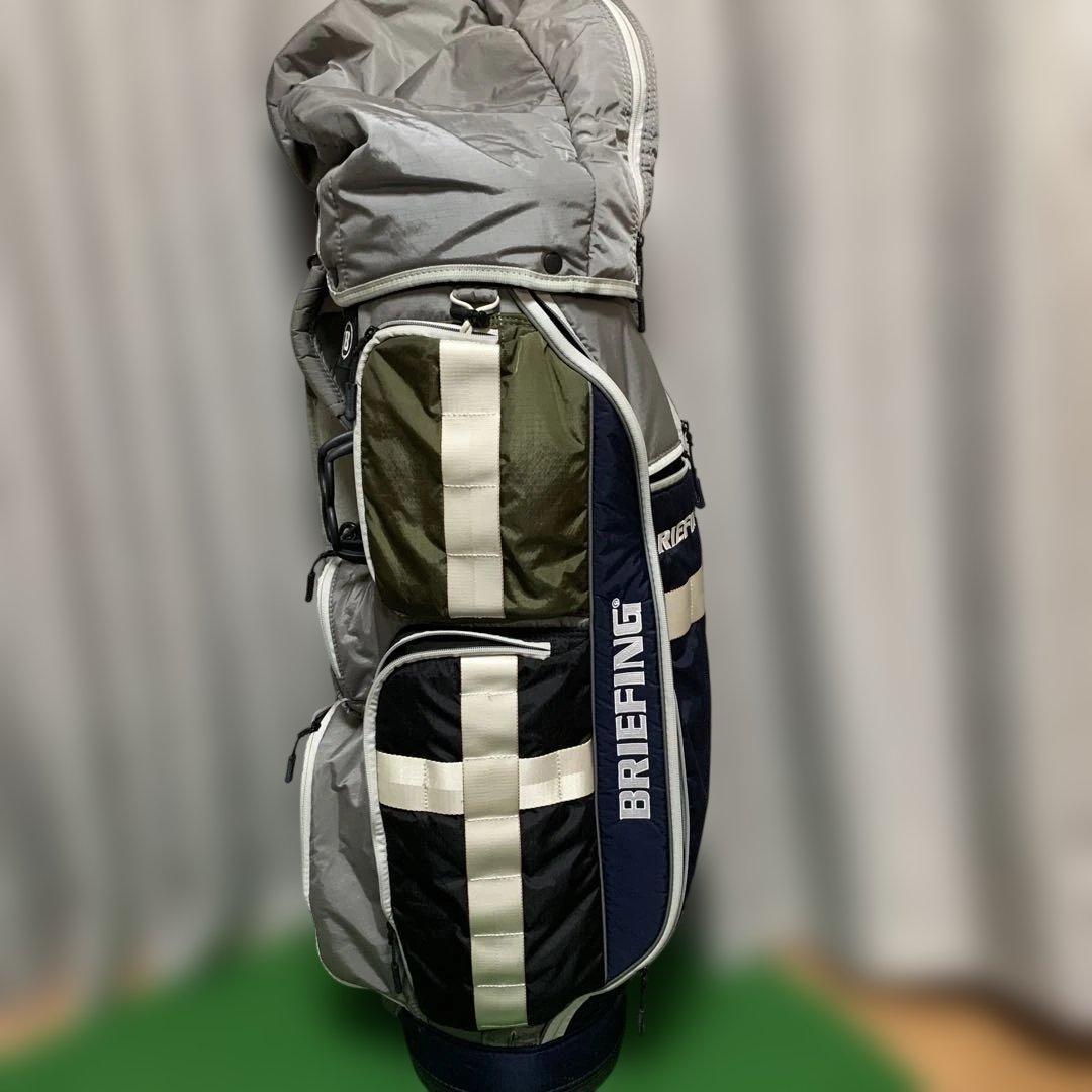 BRIEFING キャディバッグ グレー/ネイビー/オリーブ
