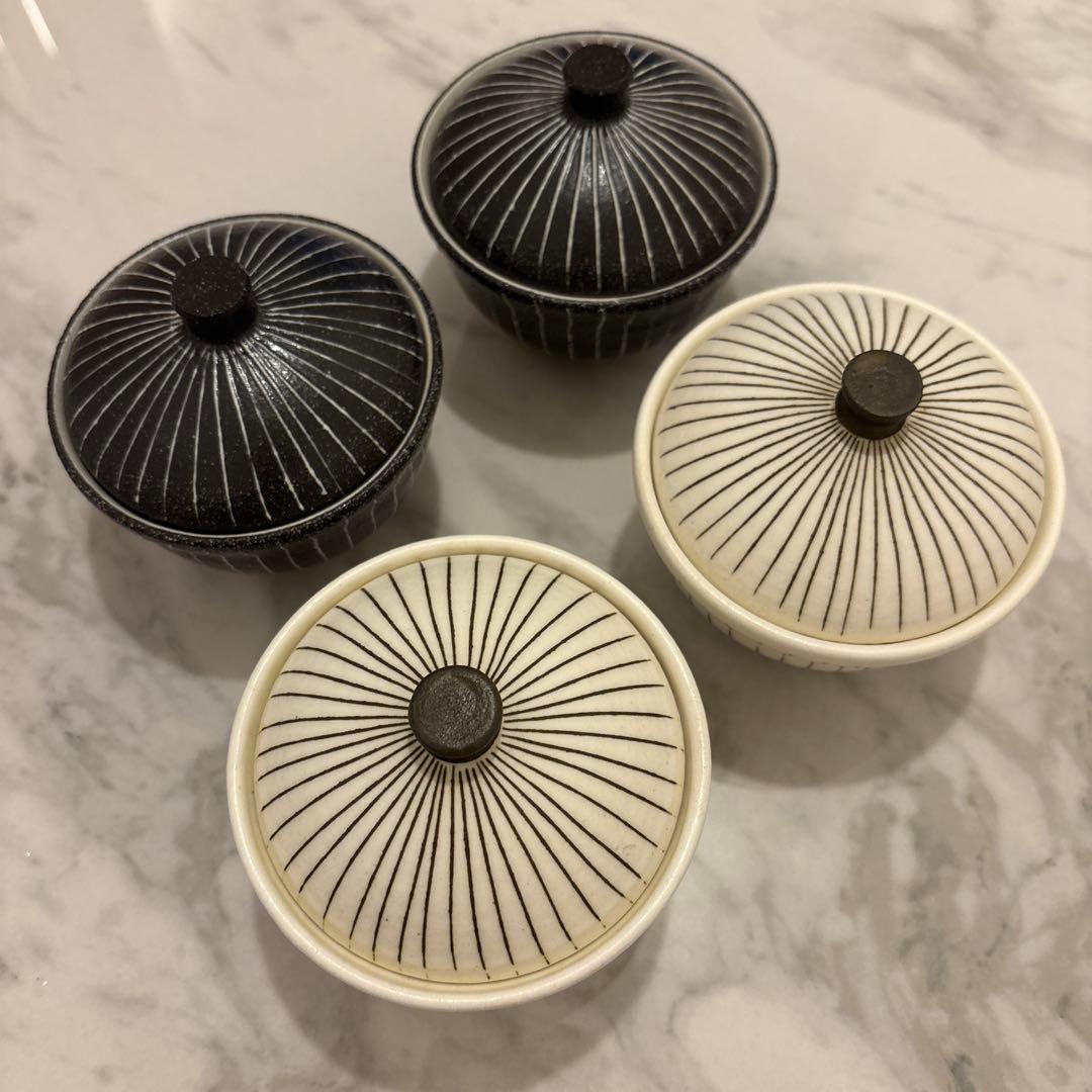 r*a様 文五郎窯 奥田章 どんぐり ふたわんミニ 4つセット