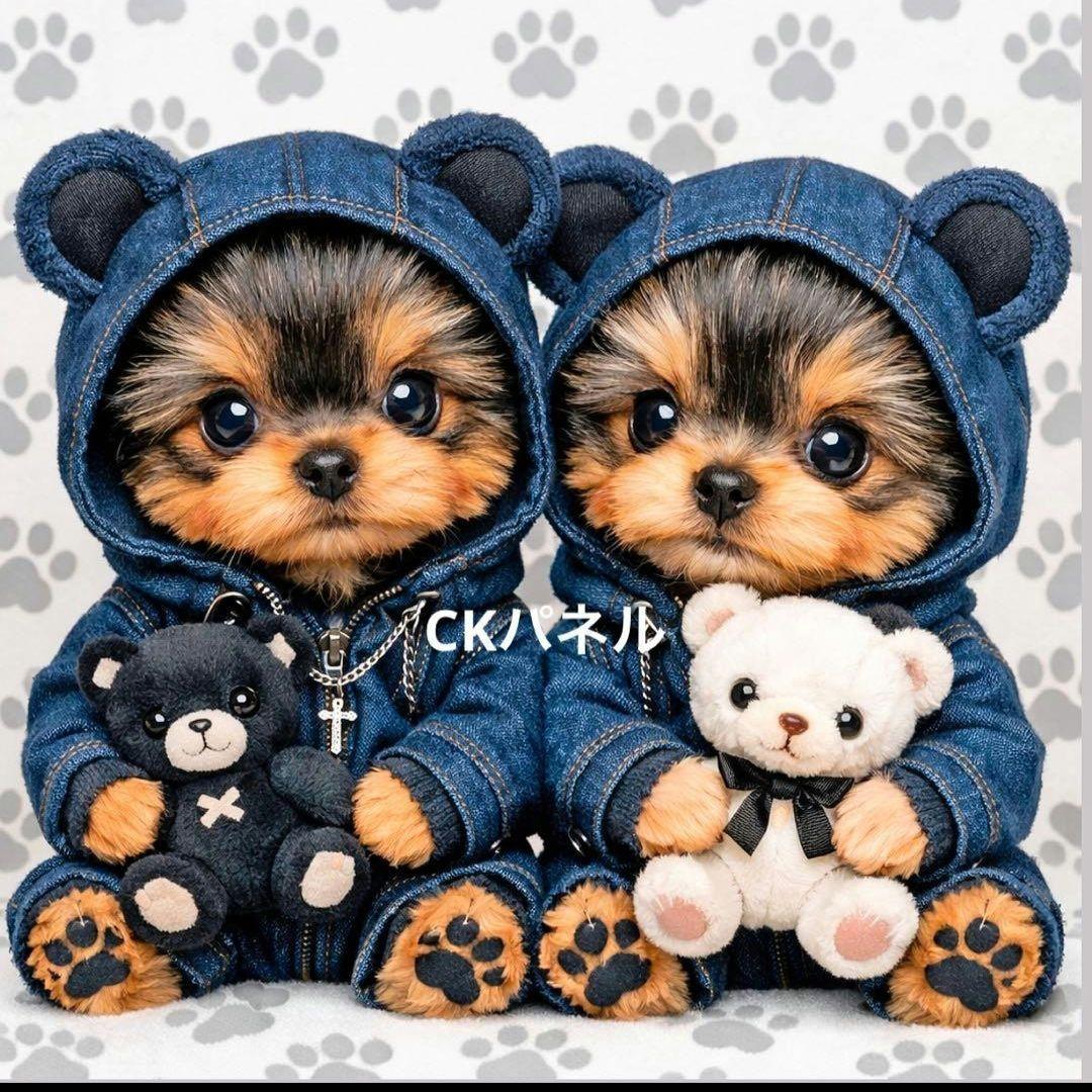 激レア柴犬、パグ、ポメラニアン、ダックス、ヨーキー、トイプーパネル生地