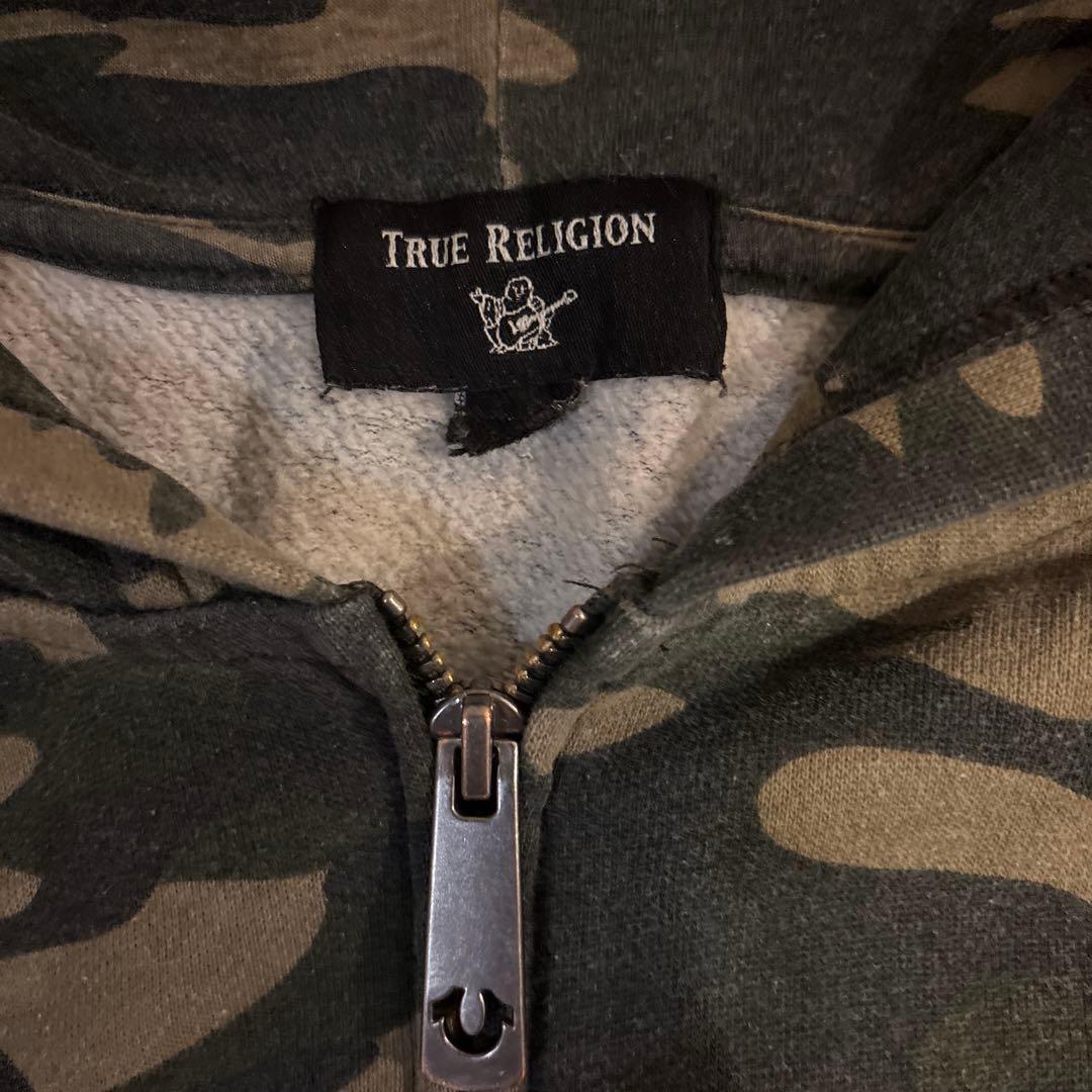 【希少カラー】TRUE RELIGION フーディ ジップパーカー 迷彩