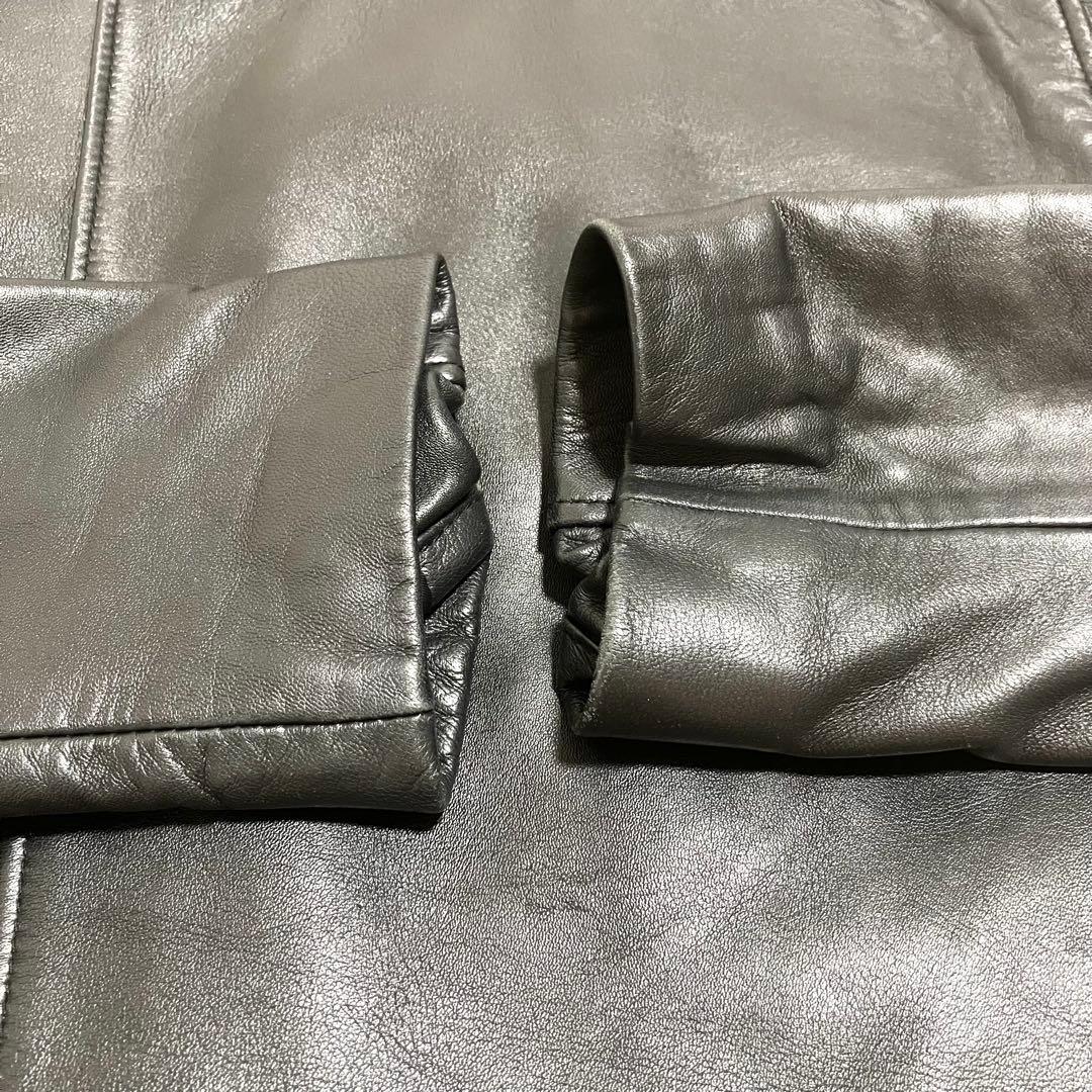 【美品】UNITED TOKYO/ラムレザーダブルライダース ブラック ２