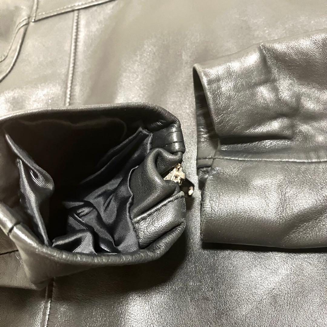 【美品】UNITED TOKYO/ラムレザーダブルライダース ブラック ２