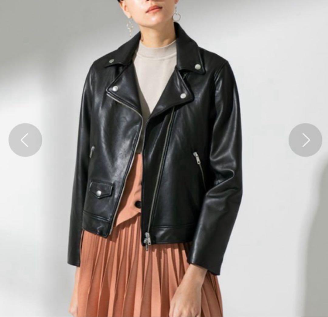 【美品】UNITED TOKYO/ラムレザーダブルライダース ブラック ２