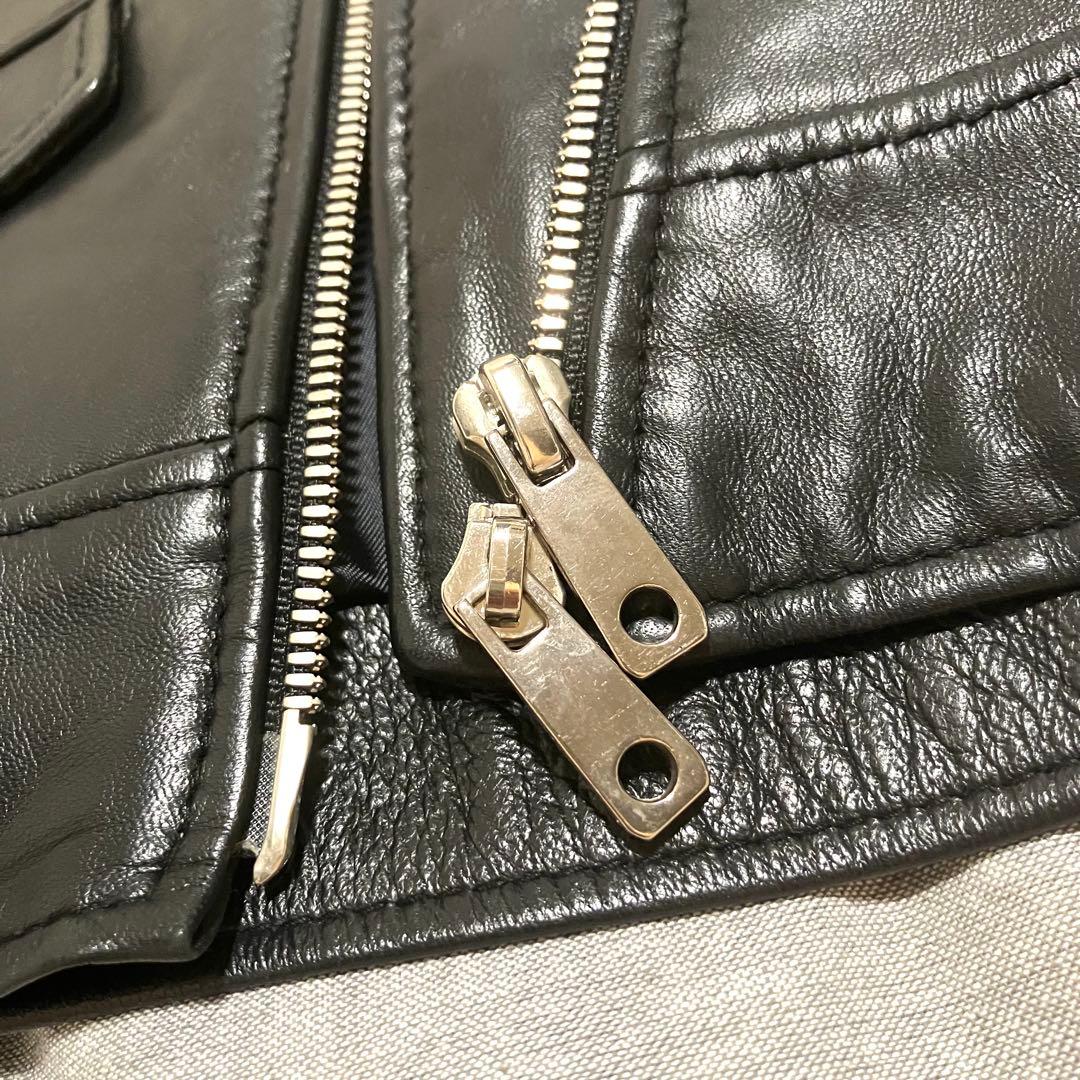 【美品】UNITED TOKYO/ラムレザーダブルライダース ブラック ２