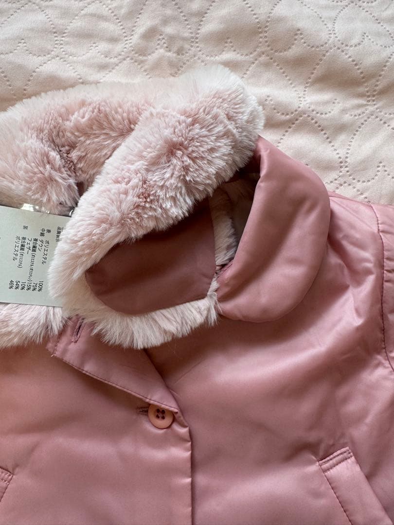 familiar ファミリア ショート中綿コート ピンク 週末限定セール・:*