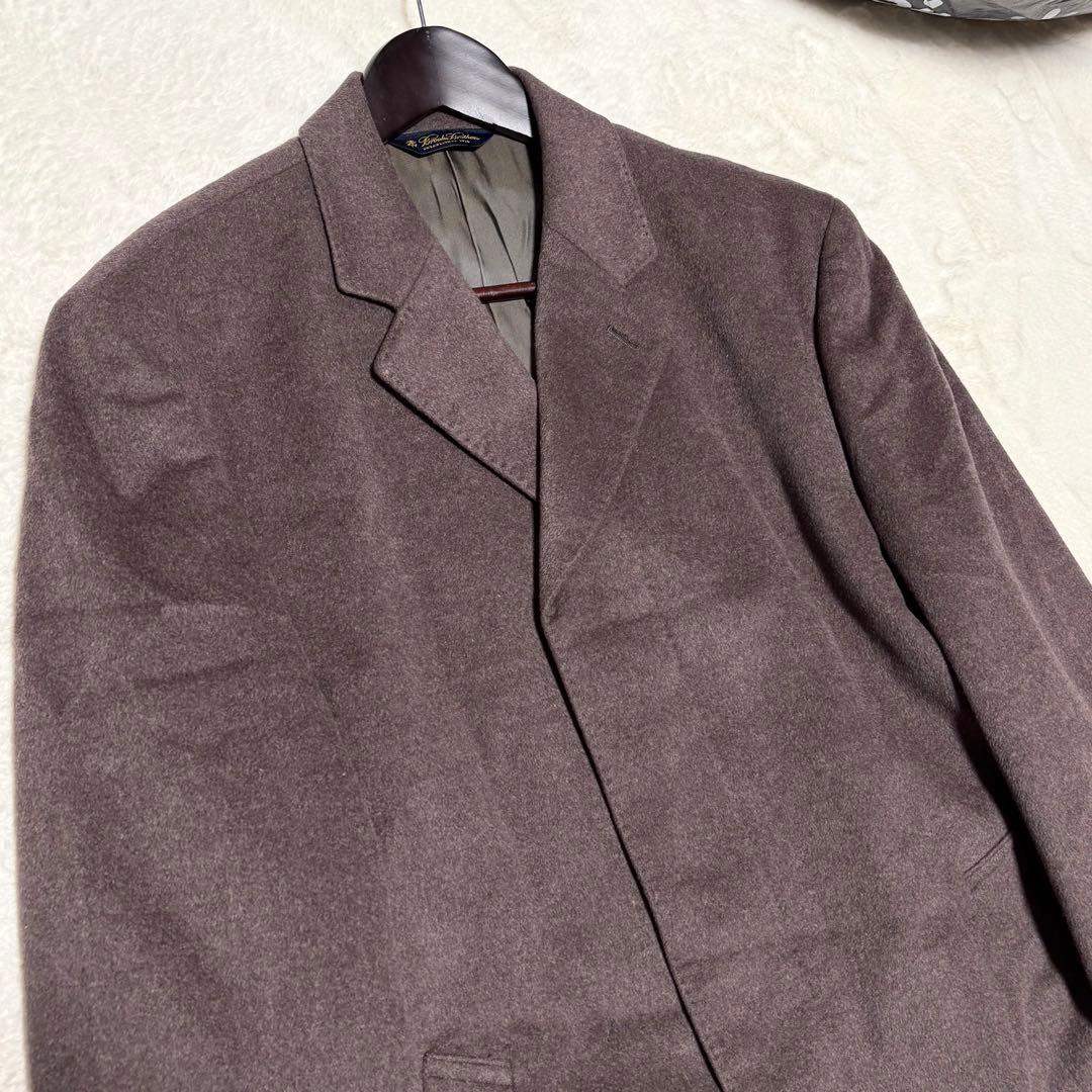 トッキー　　　　　チェスターコート アンゴラ100% ブラウン系 XL位