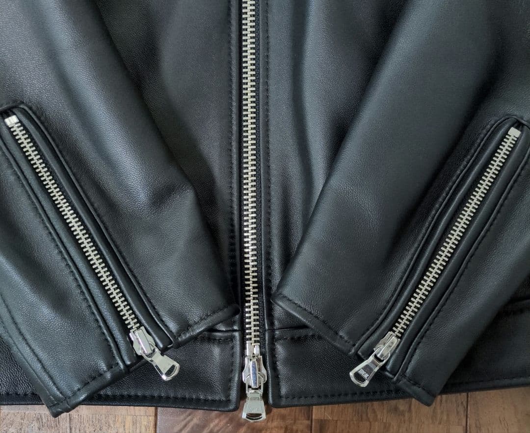 【Magine】シングルライダースジャケット BLACK 46