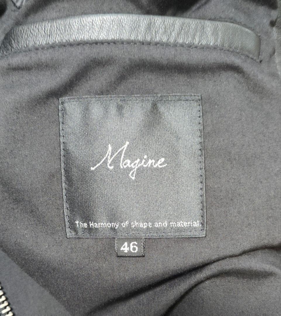 【Magine】シングルライダースジャケット BLACK 46