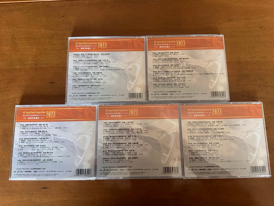 2023年全日本吹奏楽コンクール高等学校の部CD