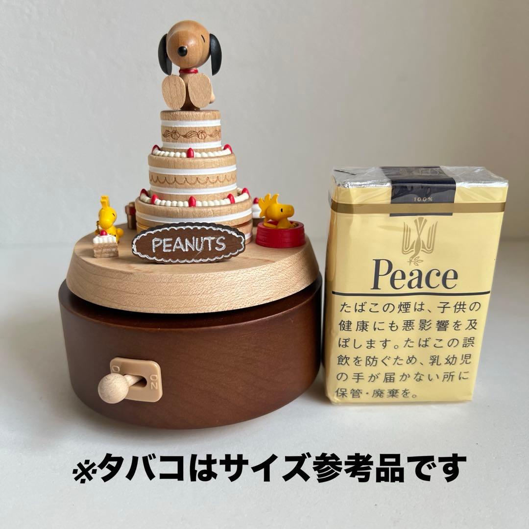 PEANUTS SNOOPYスヌーピー 木製オルゴール 誕生日ケーキ2014