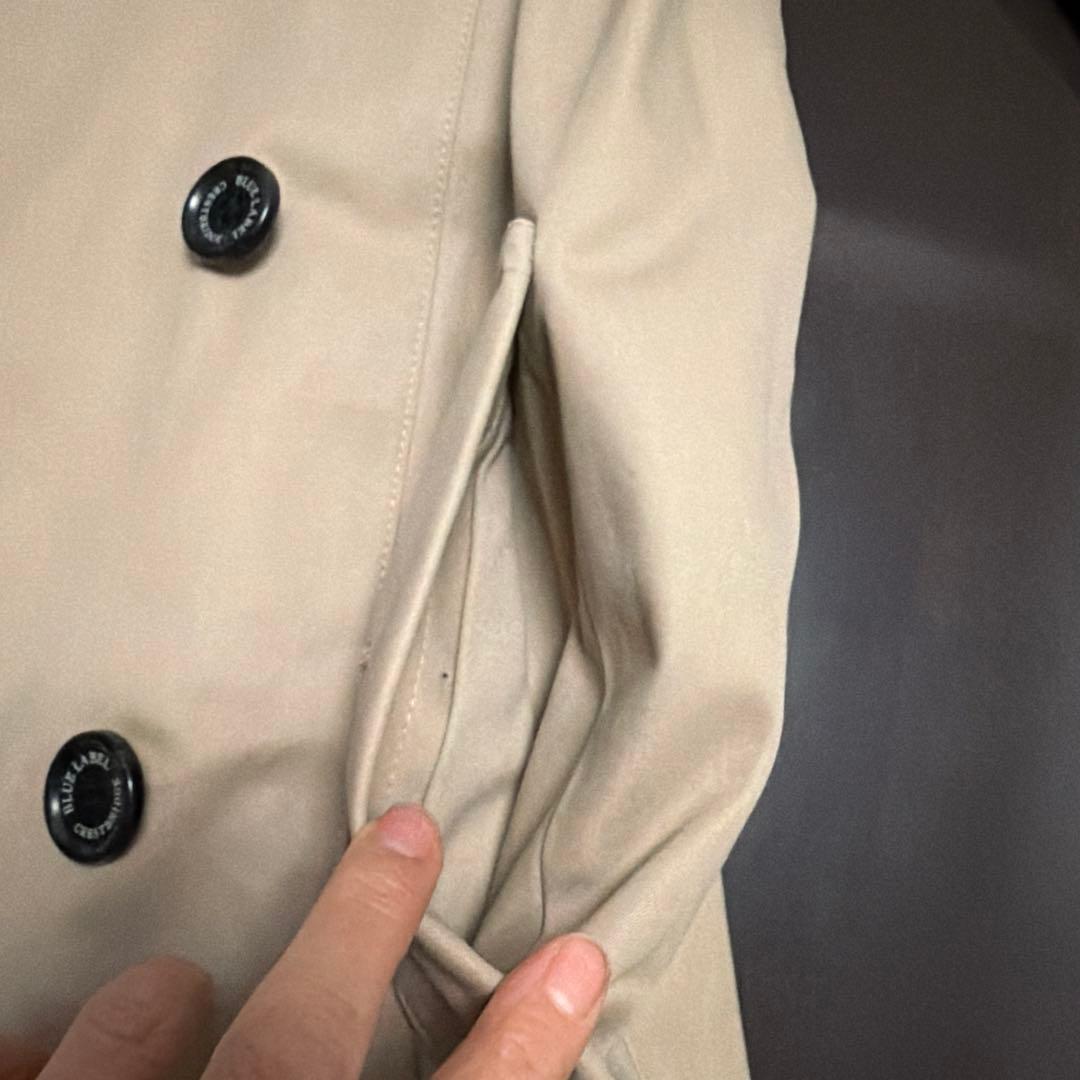 ブルーレーベル クレストブリッジ ベージュ ダブルブレスト トレンチコート