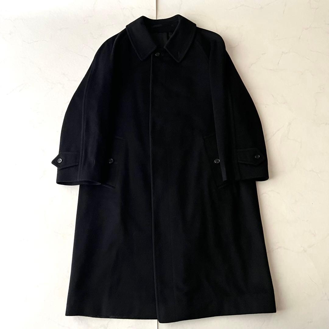 バーバリー カシミヤ100% バルマカンコート イングランド製 ダークネイビー