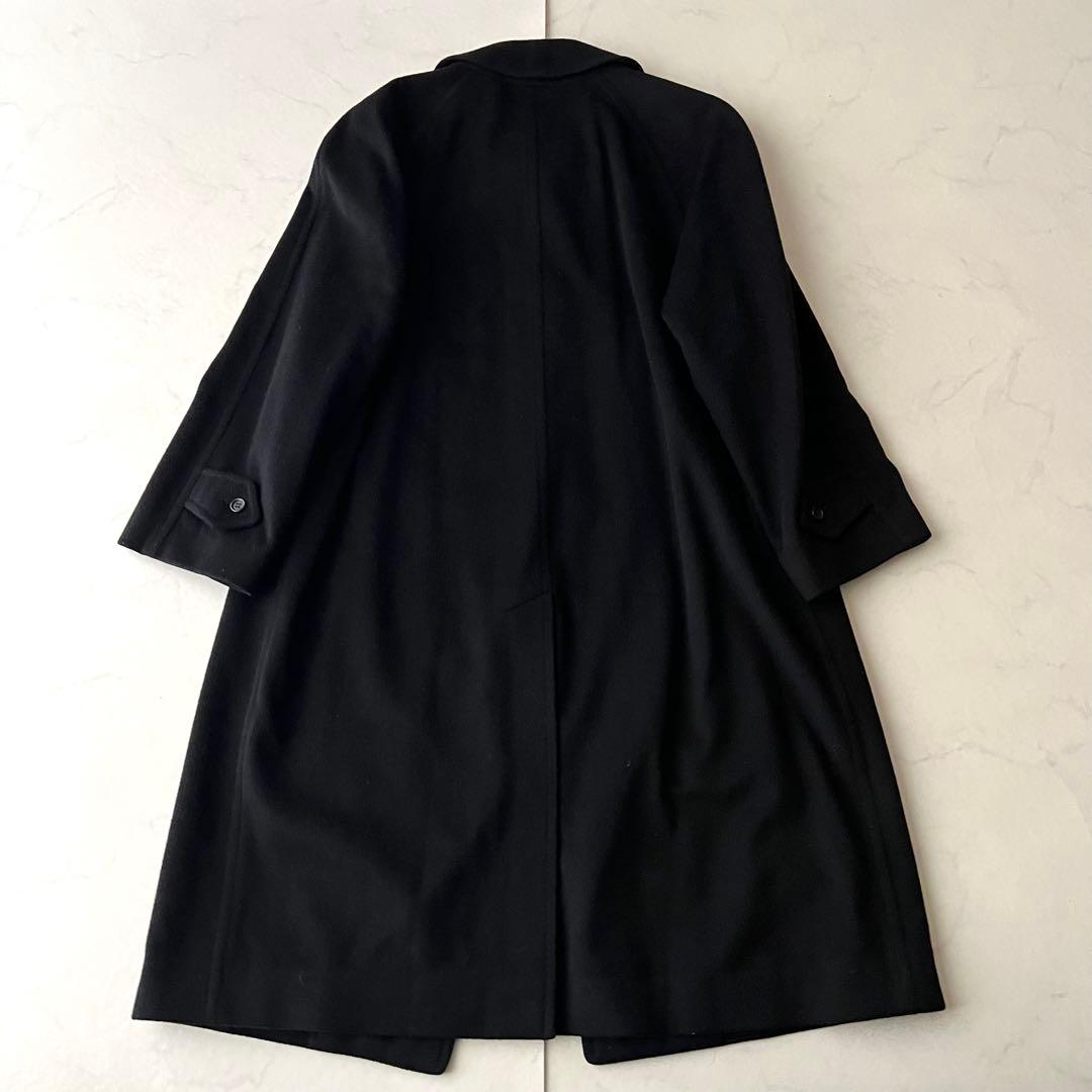 バーバリー カシミヤ100% バルマカンコート イングランド製 ダークネイビー