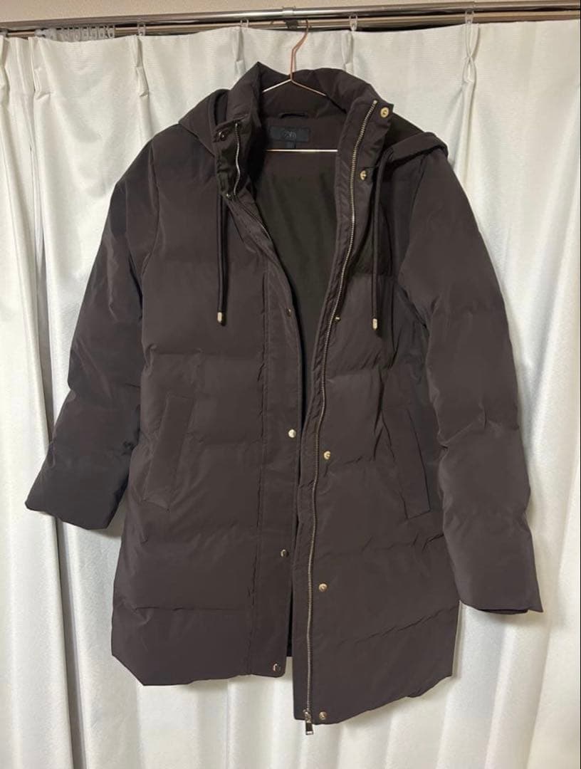ZARA フード付きダウンジャケット
