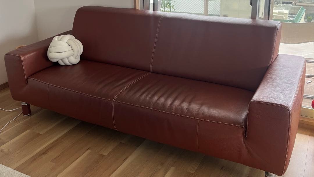 定価40万　ACTUS アクタス トリプルソファー 本革 キャメル RIG