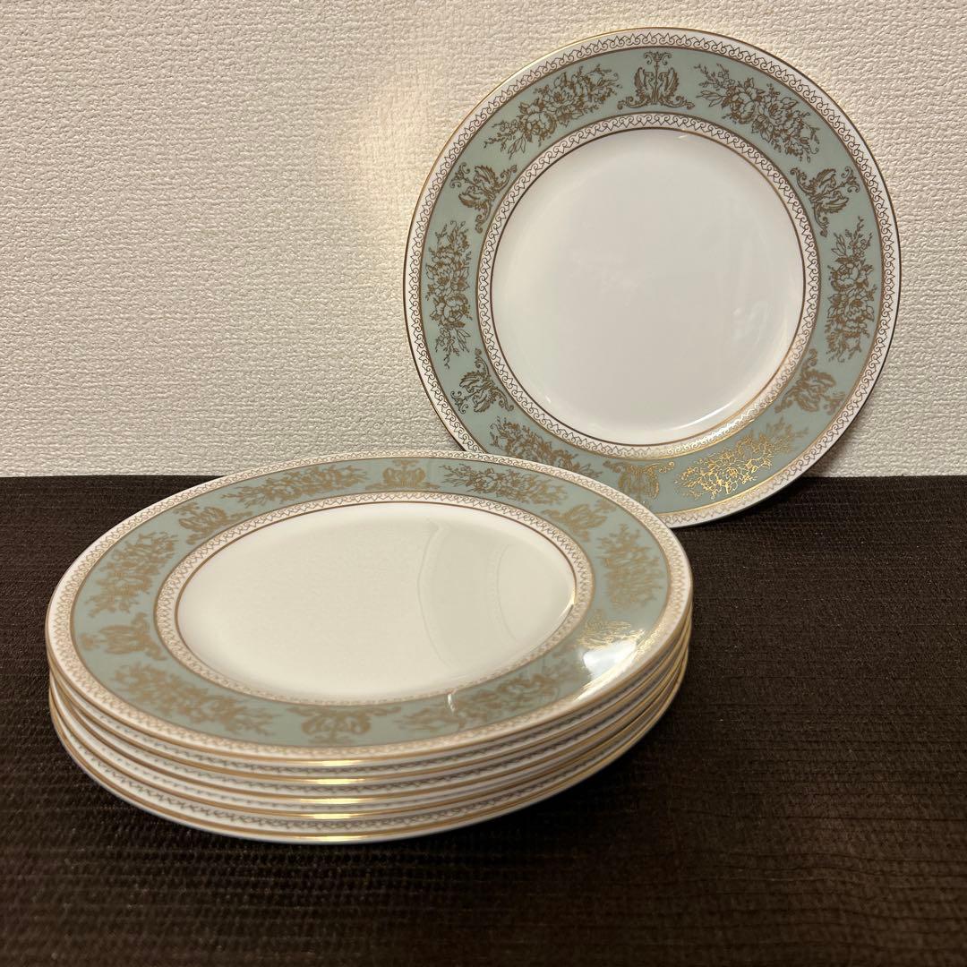 ウェッジウッド　コロンビア　セージグリーン　ディナープレート　22.5cm