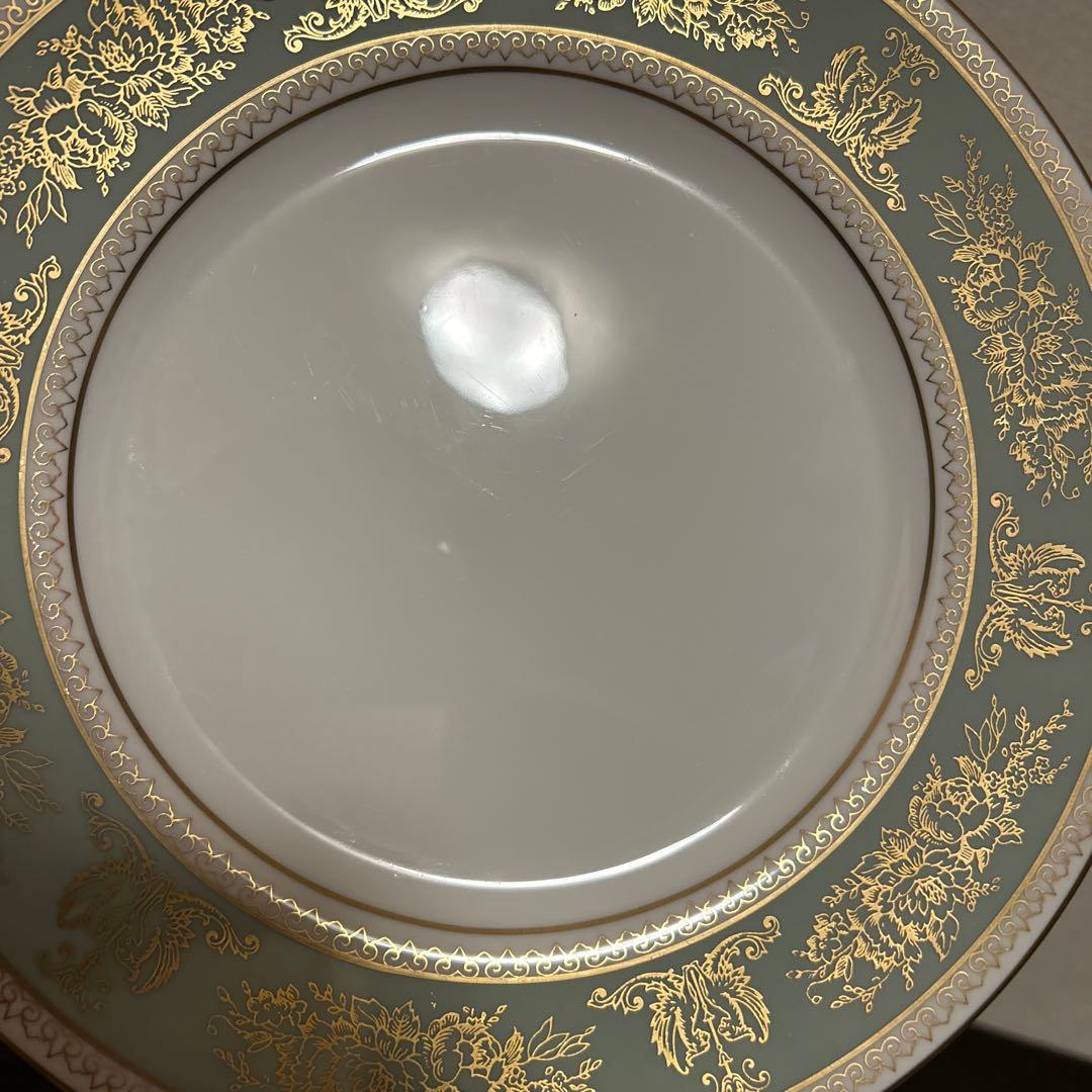 ウェッジウッド　コロンビア　セージグリーン　ディナープレート　22.5cm