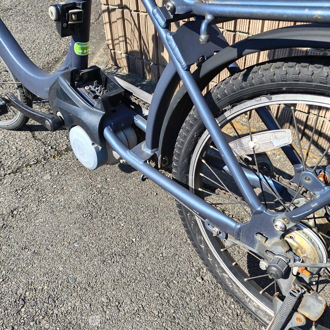 電動アシスト自転車 シティタイプ グレー 前バスケット付き