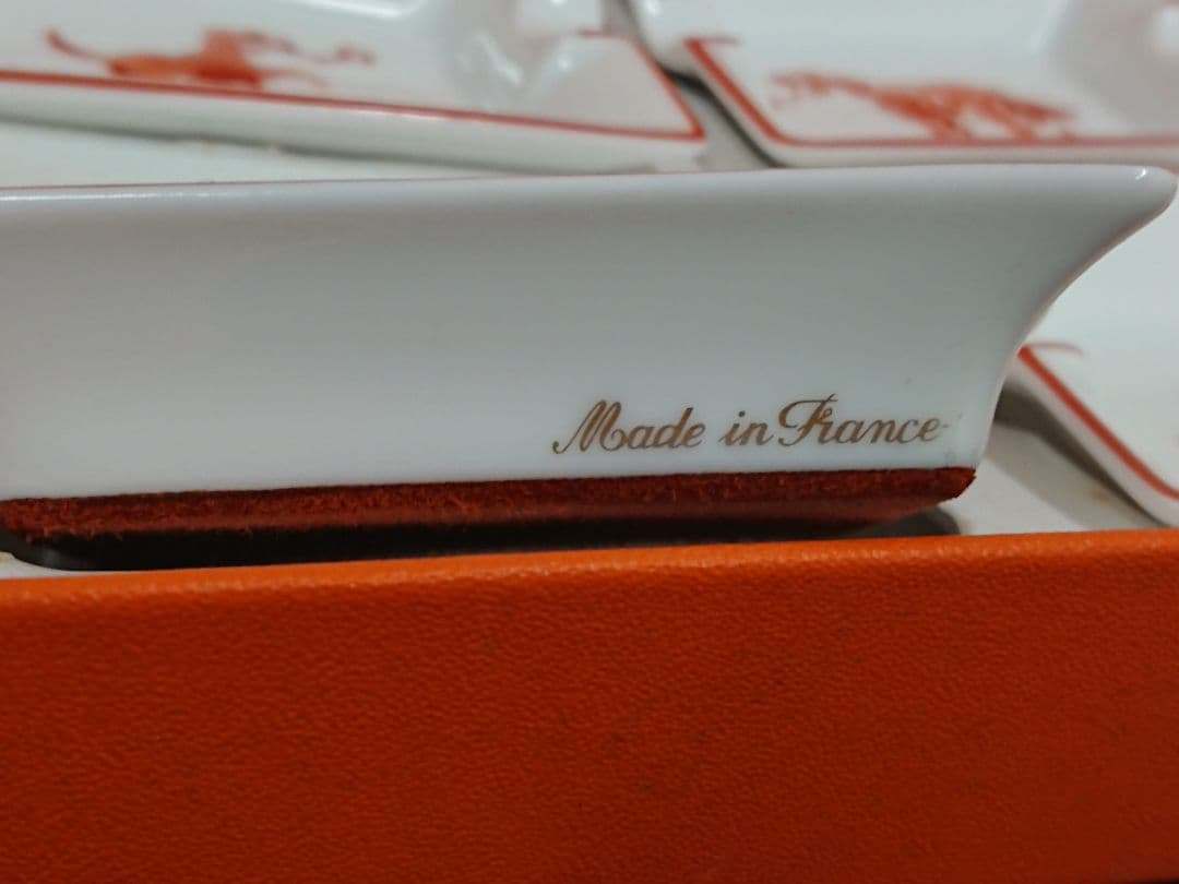 S【希少品】 エルメス HERMES ミニアッシュトレイ 4客セット 犬柄