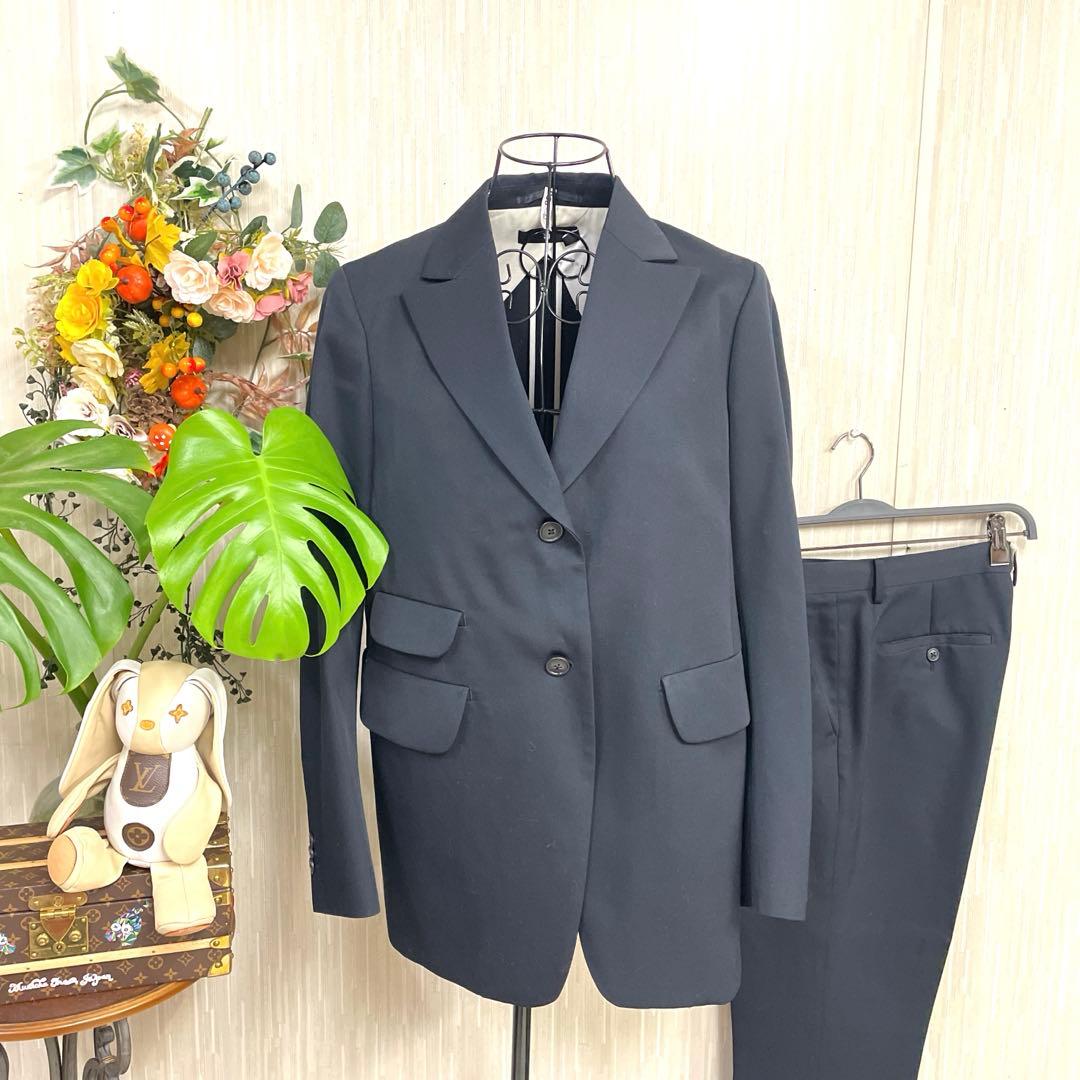 ぶるぶる美品！　ユニクロ +J ウール セットアップ　Lサイズ ネイビー