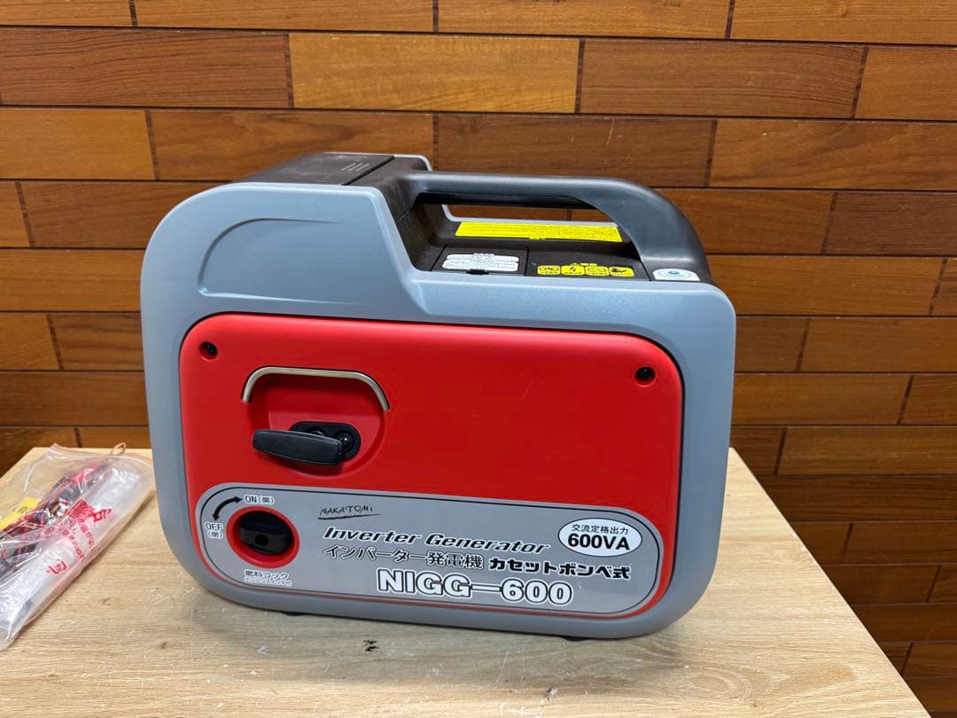 ナカトミ　NIGG- 600 カセットボンベ式インバーター発電機
