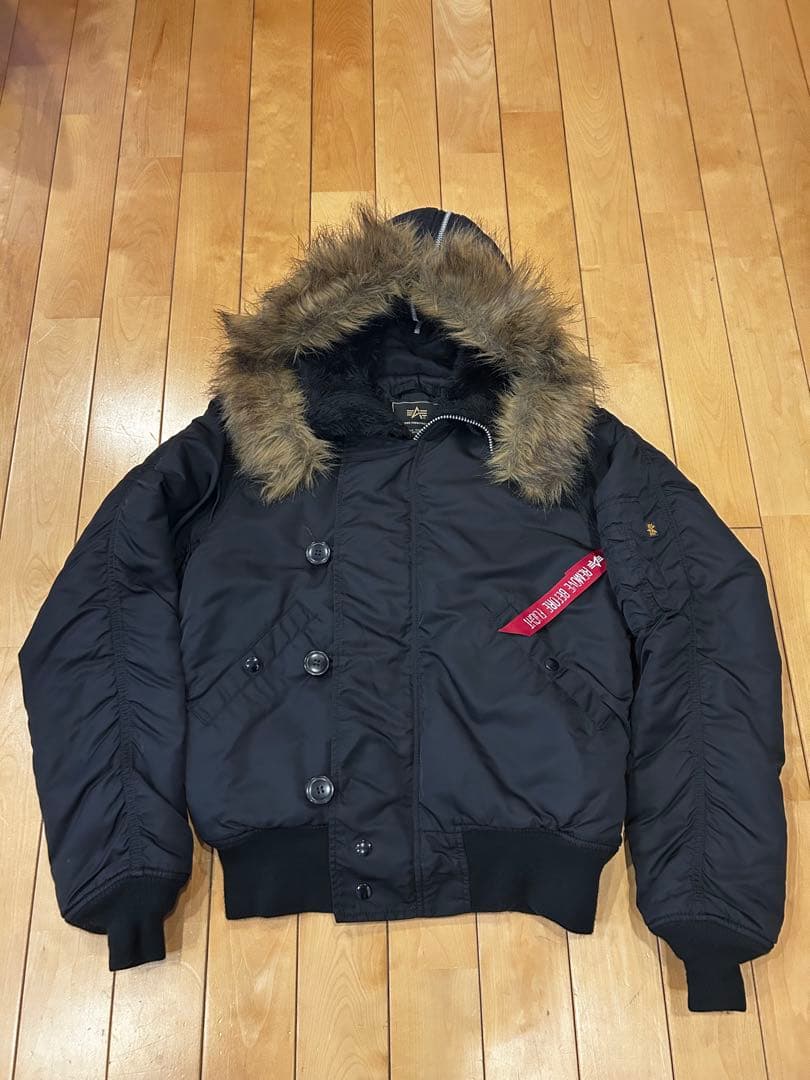 ALPHA INDUSTRIES N-2B フライトジャケット M 黒ファー付