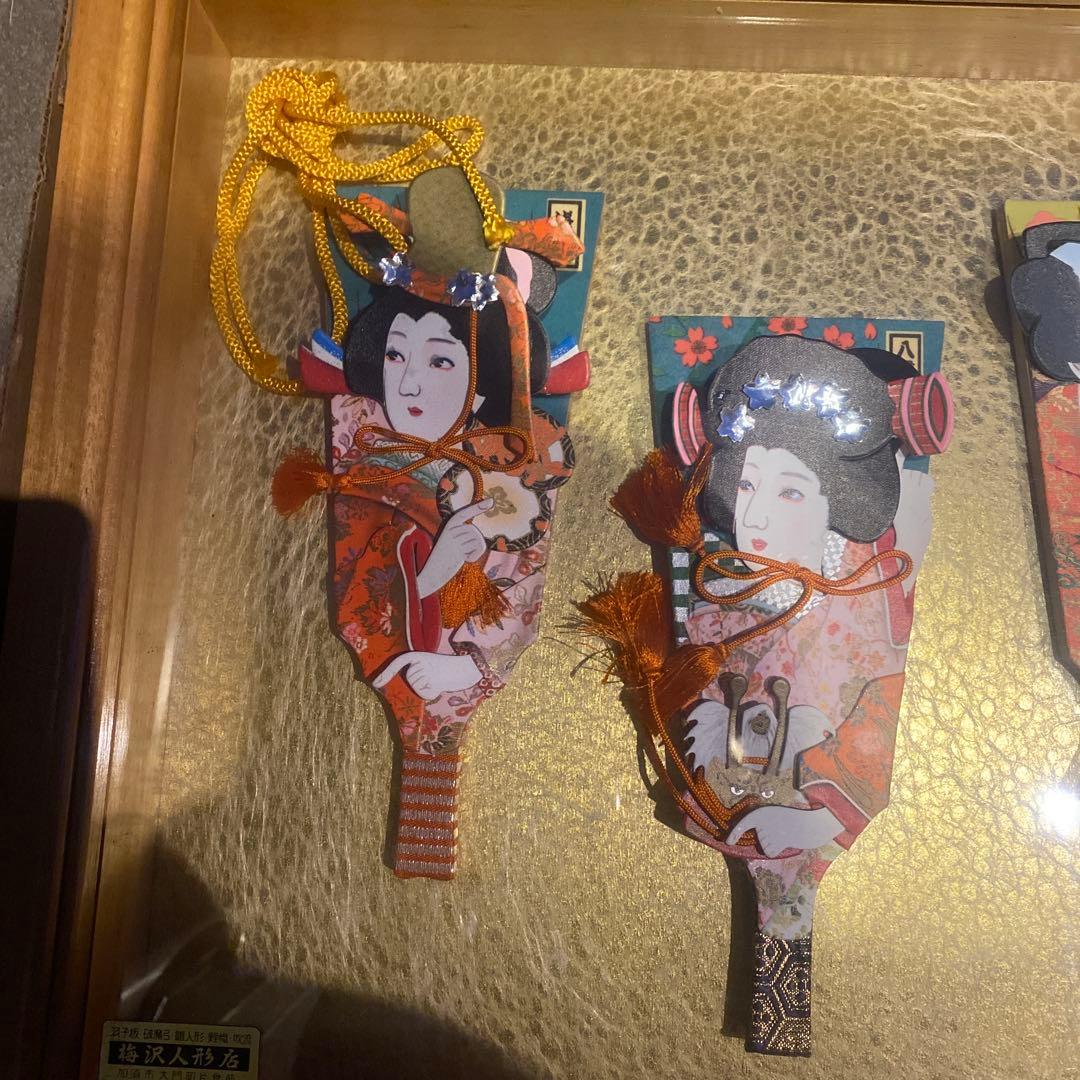 レトロ❣️額入り伝統的な羽子板 7種類セット