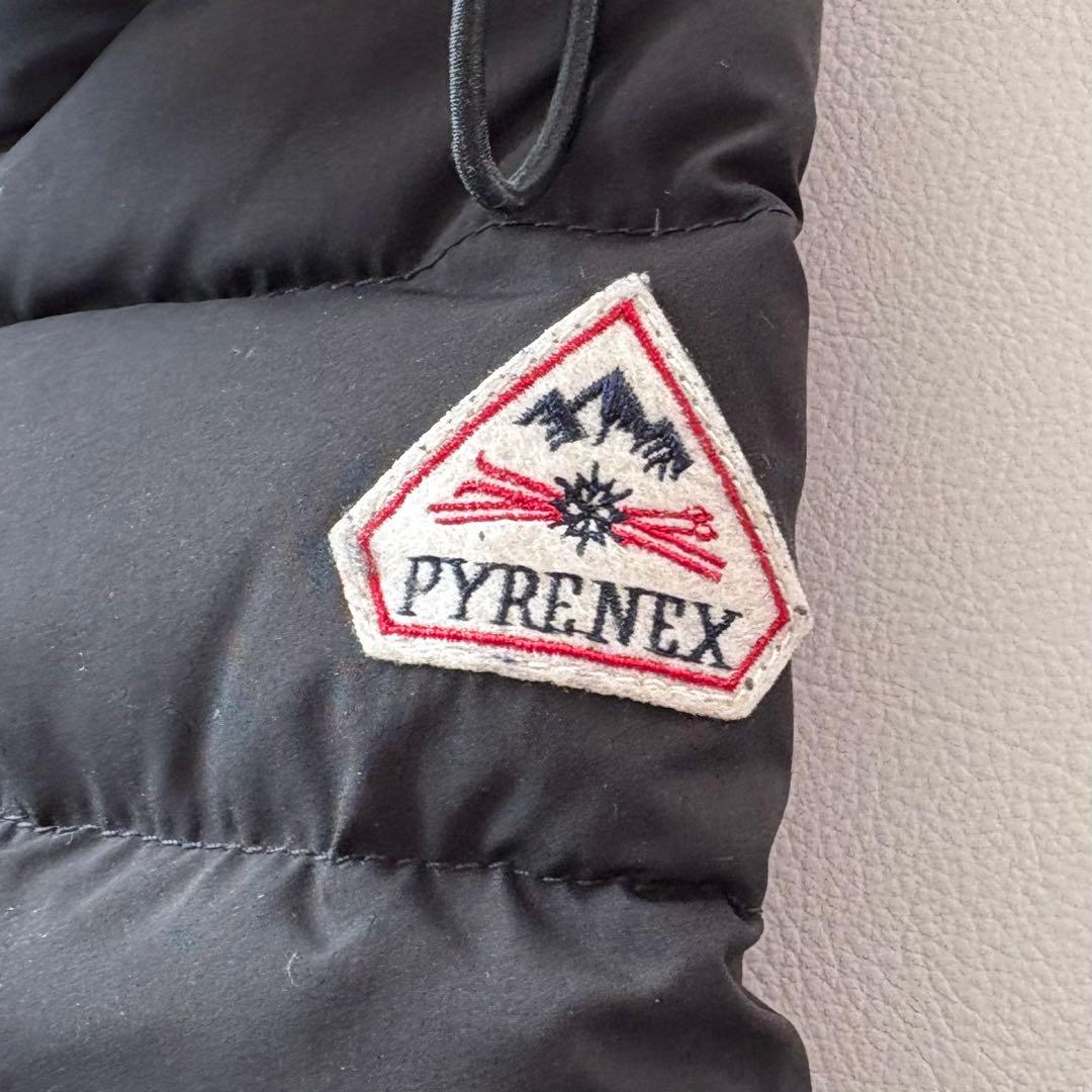 高級ダウン＊ピレネックス スプートニック ロング ソフト 黒 36