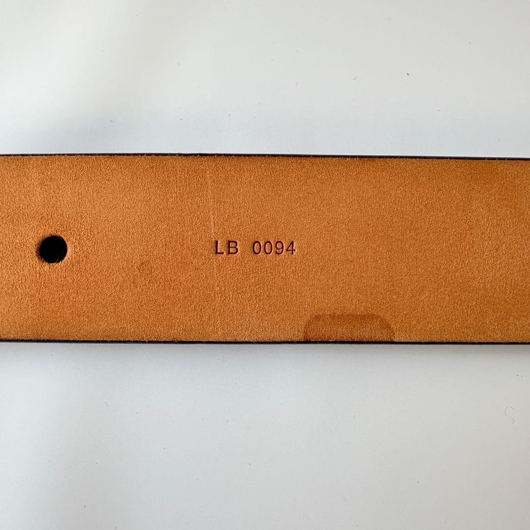 美品　ルイヴィトン ベルト サンチュール LV イニシャル レザー 黒　ロゴ