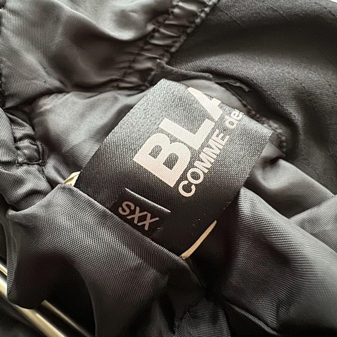 ブラックコムデギャルソン AD2014　ロングコート　 黒　ポリ縮　レイヤード