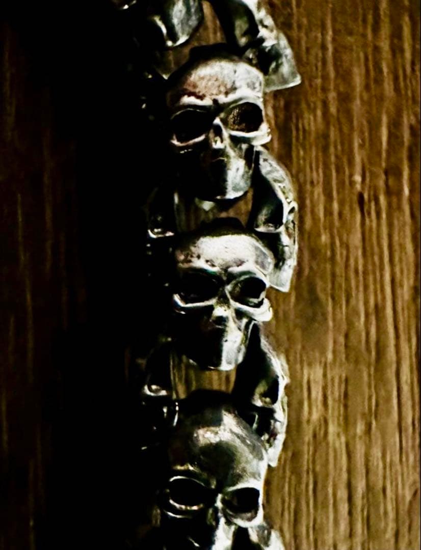 シルバー925 スカルネックレス　 120g