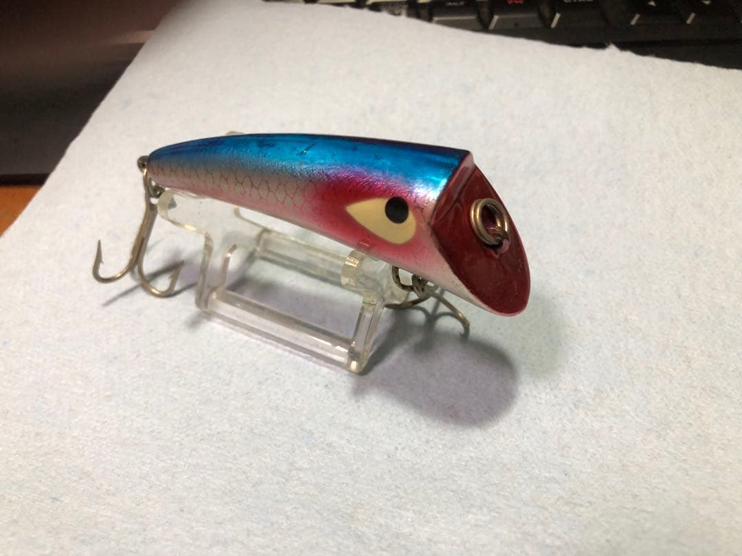 ヘドン heddon ヘッドプラグ 美品 希少 カラー 5／8 メッキ青赤銀