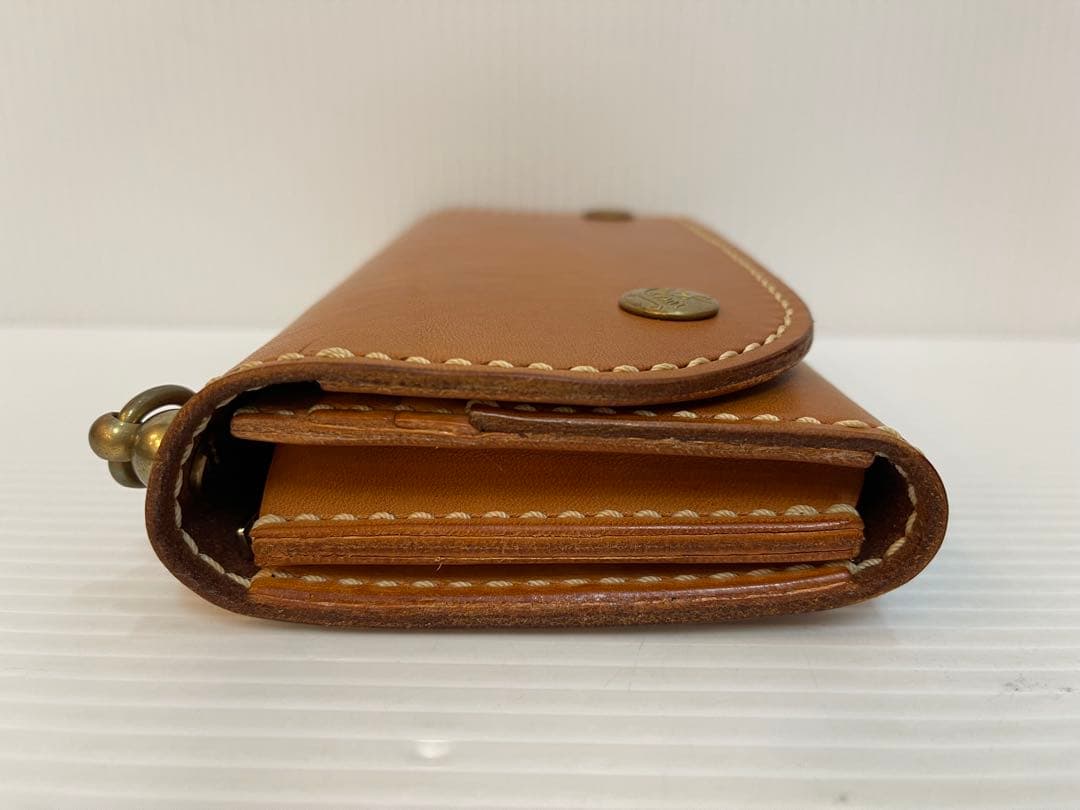 (美品) ラッキージョン オイルレザーウォレット OWTH1-CAMEL