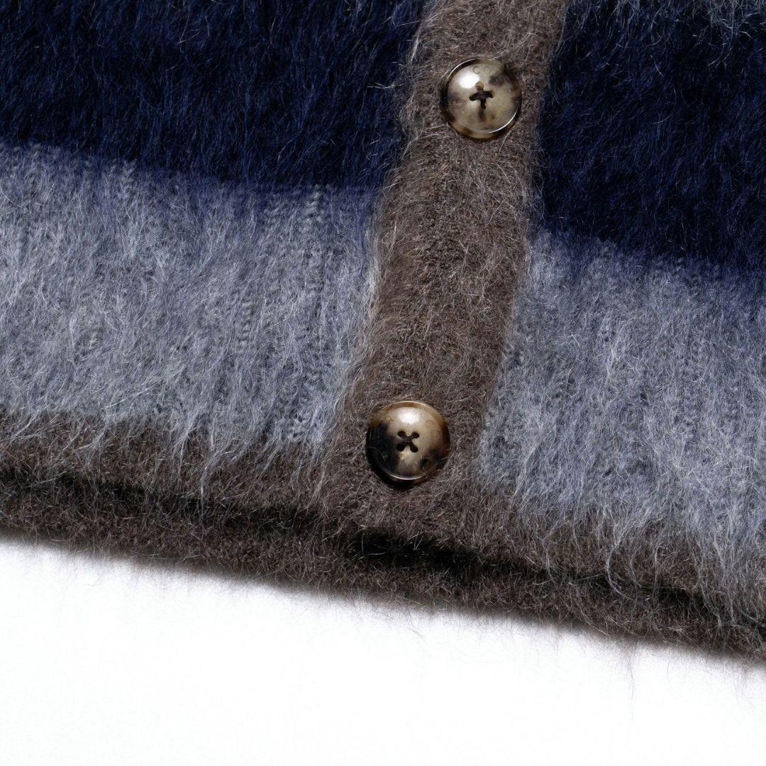 【未使用品】COVER L SIX Mohair Cardigan Stripe