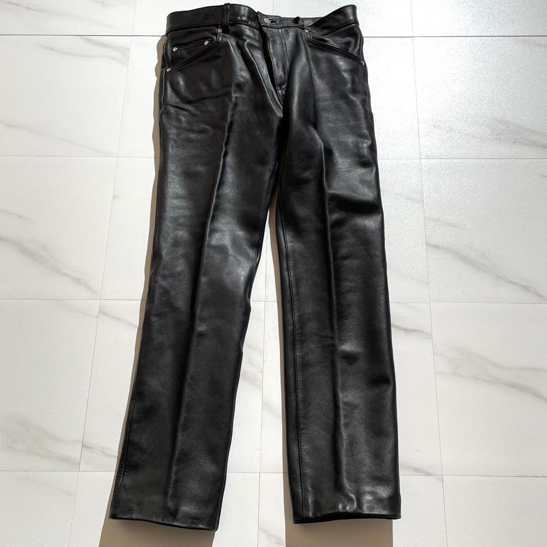 入手困難✨ デグナー DEGNER レザーパンツ カウレザー 牛革 ブラック