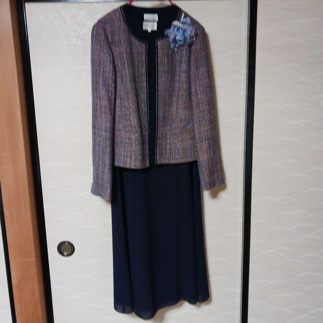 SOIR,RIFANNE ネイビージャケットとドレスセット　　11号