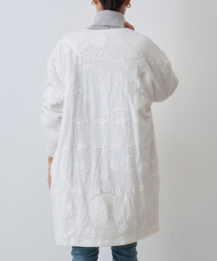 専用　 ボタニカル刺繍コクーンコート