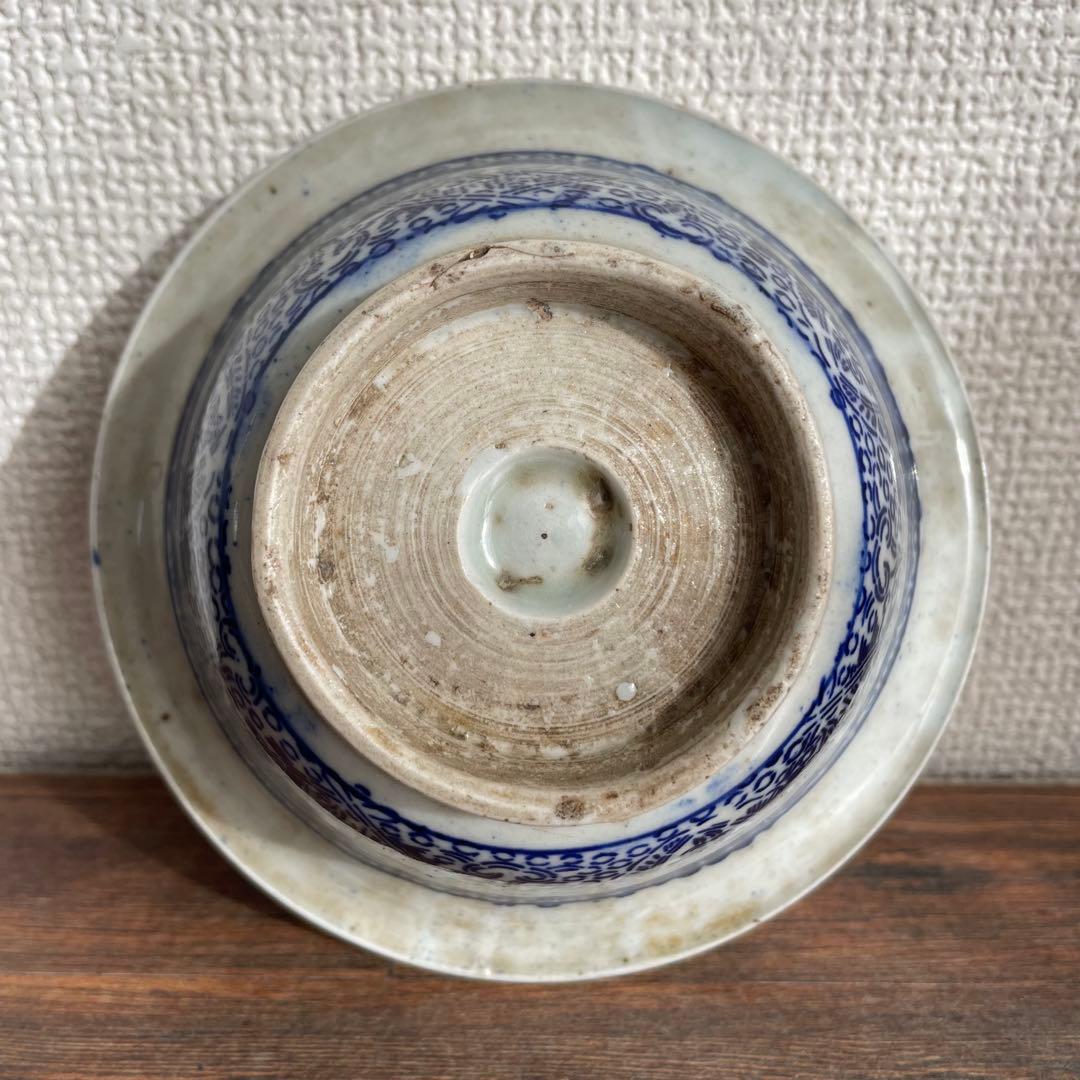 江戸後期〜明治初期 古伊万里 染付鉢 5枚揃い 深鉢 時代物 骨董 アンティーク