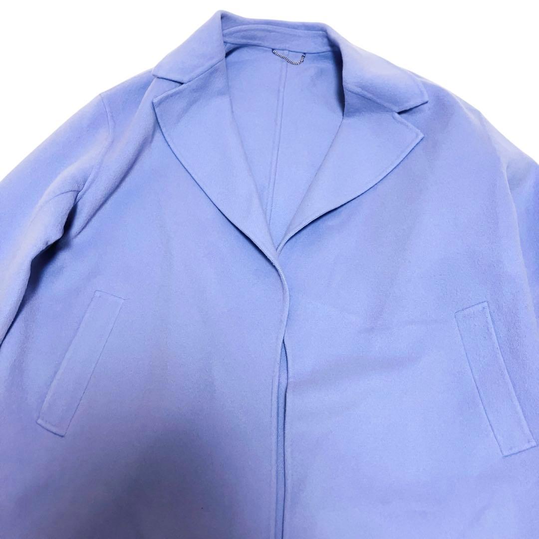23区　マンテコ　リバーロングコート　チェスターコート　上質ウール　ラベンダー