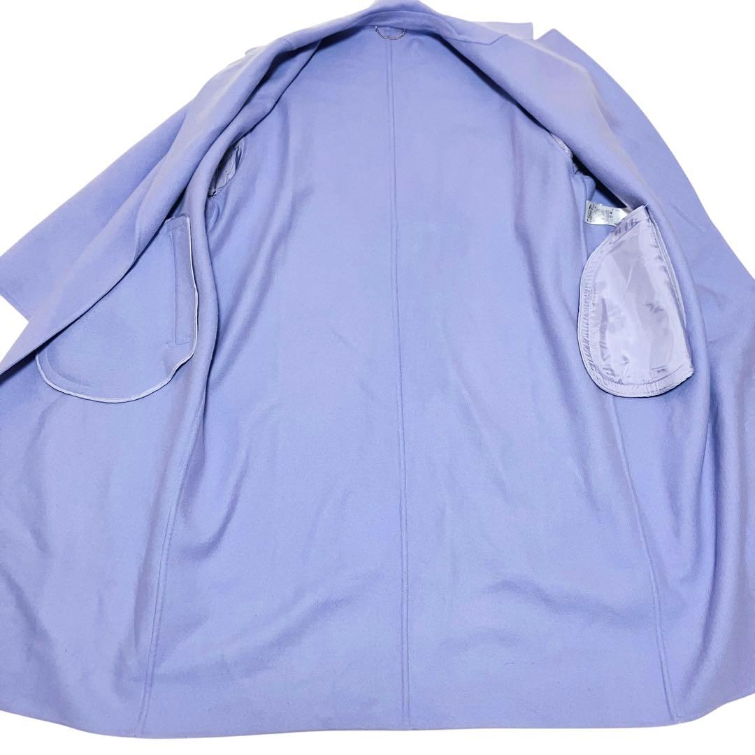 23区　マンテコ　リバーロングコート　チェスターコート　上質ウール　ラベンダー