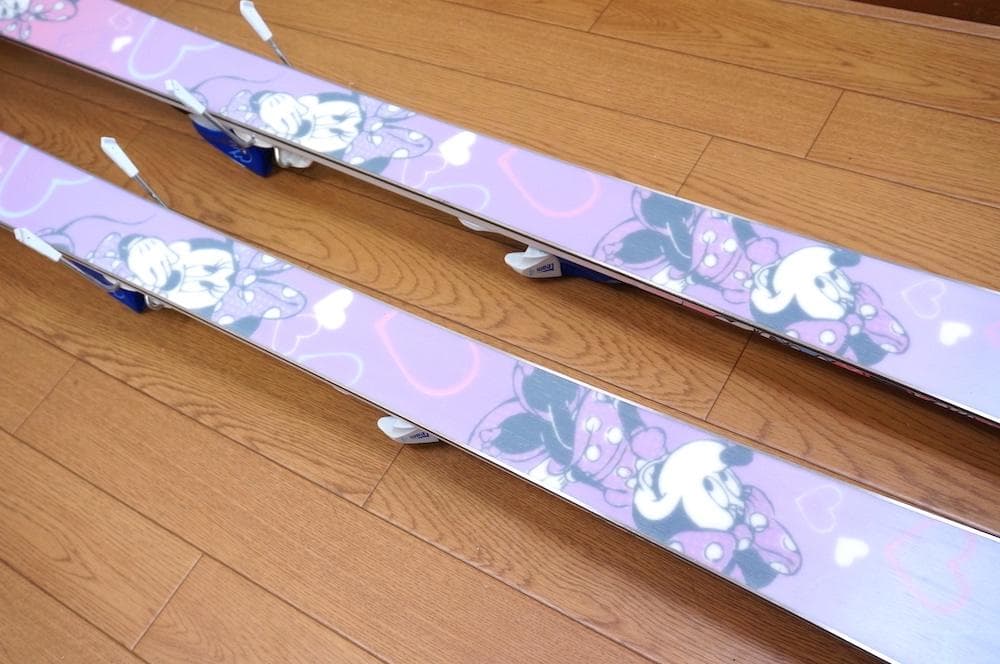 メンテ済 138cm 靴24cm HART ミニーちゃん柄 スキーセット