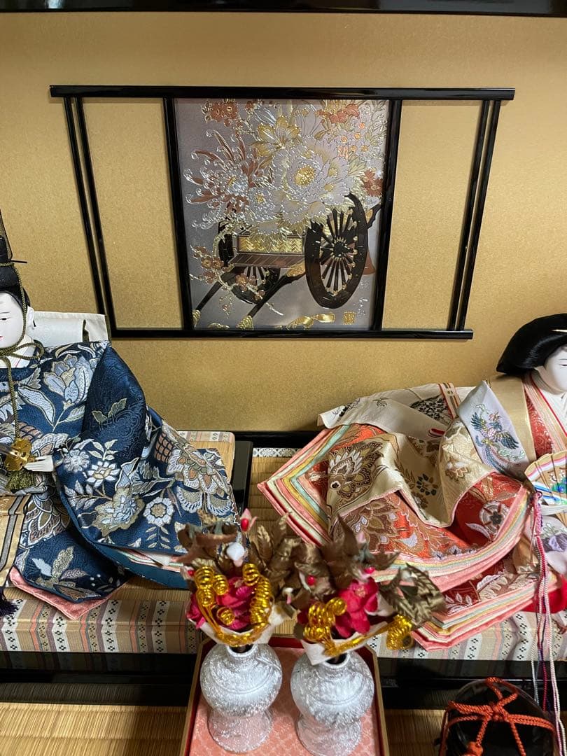 豪華なひな人形　親王飾り　①京都西陣 お雛様 雛人形フルセット　サイズ大120㎝