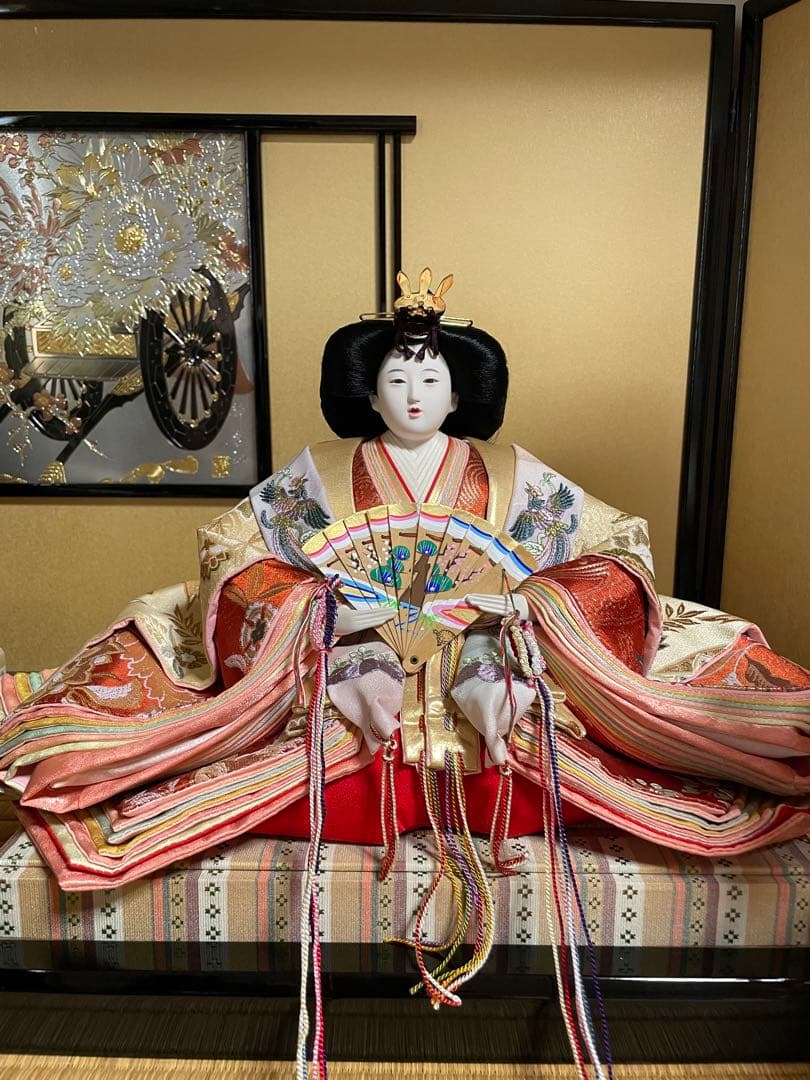 豪華なひな人形　親王飾り　①京都西陣 お雛様 雛人形フルセット　サイズ大120㎝