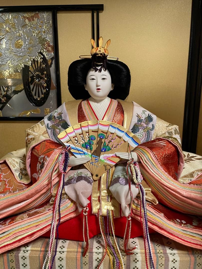 豪華なひな人形　親王飾り　①京都西陣 お雛様 雛人形フルセット　サイズ大120㎝