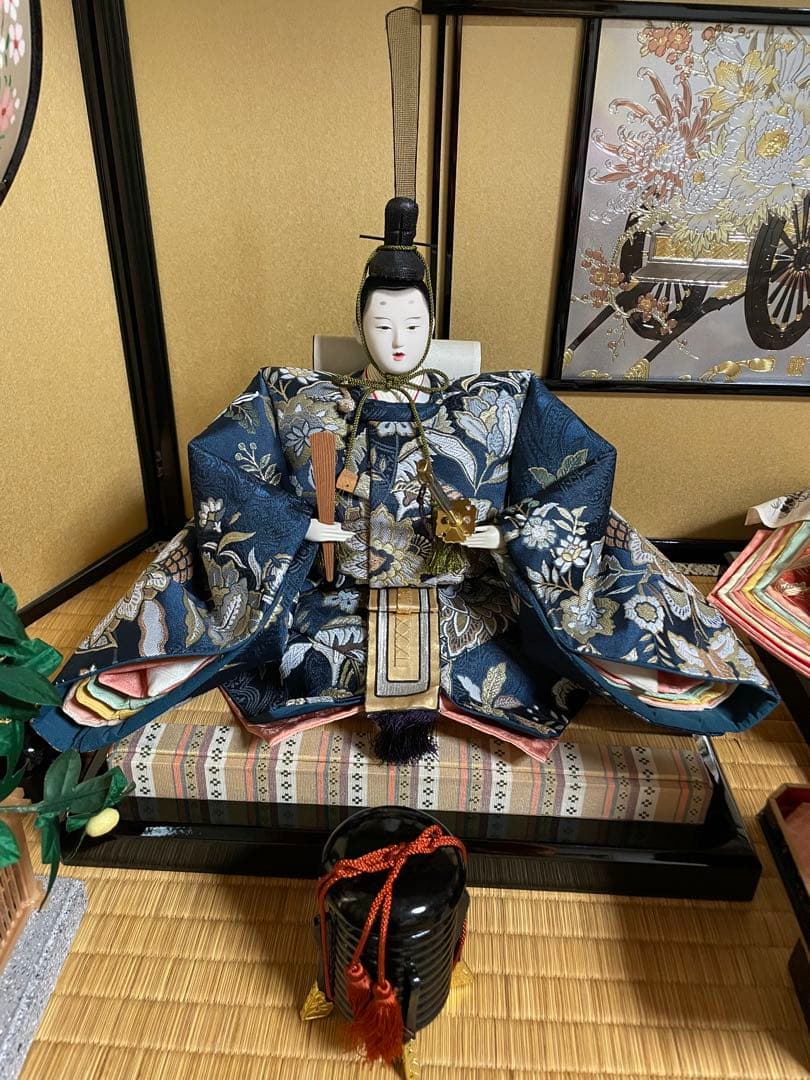 豪華なひな人形　親王飾り　①京都西陣 お雛様 雛人形フルセット　サイズ大120㎝