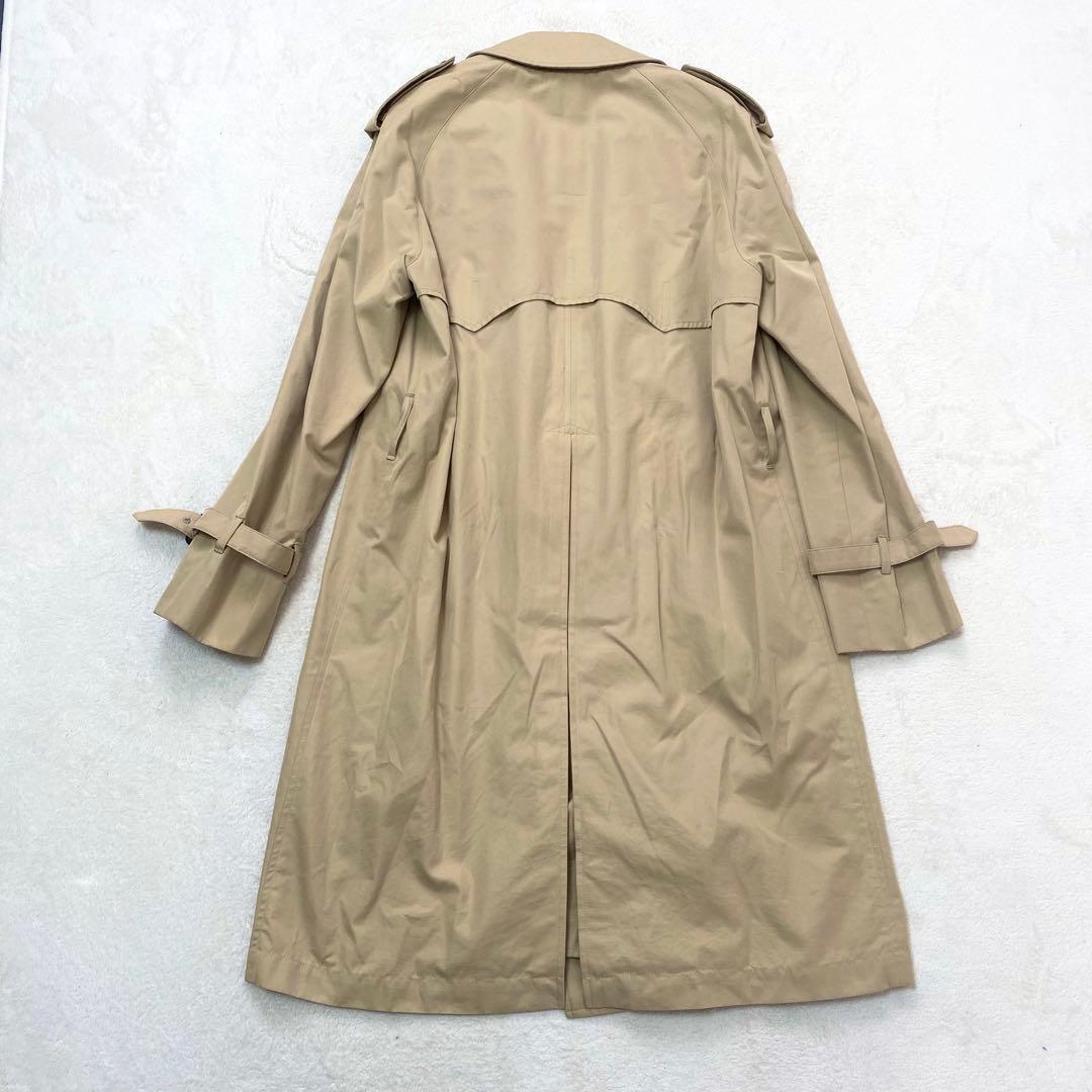 【美品】アクアスキュータム　トレンチコート ベージュ　メンズ　38 保存袋付き